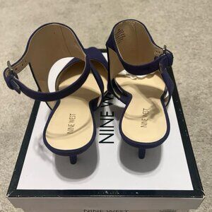 ointed toe Nine West purple strappy high heels size 10